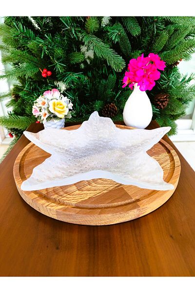 Madame Coco Astree Decorative Plate - Large Size - 26 cm - White 1 Piece