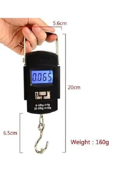 KRAWN Electronic Scale Up To 50 Kg Krawn KW-46039 Weight Scale - Black