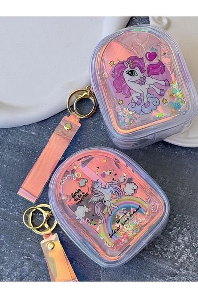 EyER Shoping Transparent Water Sequin Helogram Wallet Bag Ornament 1 Piece Pink