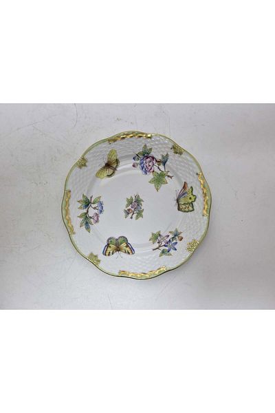 HEREND 517 Queen Victoria Vbo Hand Painting Porcelain Dessert Plate