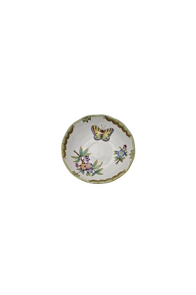 HEREND 708 Queen Victoria Vbo Hand Painting Porcelain Coffee Cup Saucer