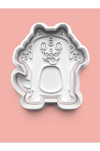 AKTASTORE قالب بسكويت على شكل وحش لطيف وقالب عجينة السكر 0071-3