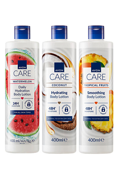 AVON Hindistan Cevizi Yağı Tropik Meyve Özü İçeren Karpuz Kokulu Üçlü Vücut L...