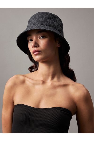 Calvin Klein Calvin Klein Women Black Logo Jacquard Bucket Hat