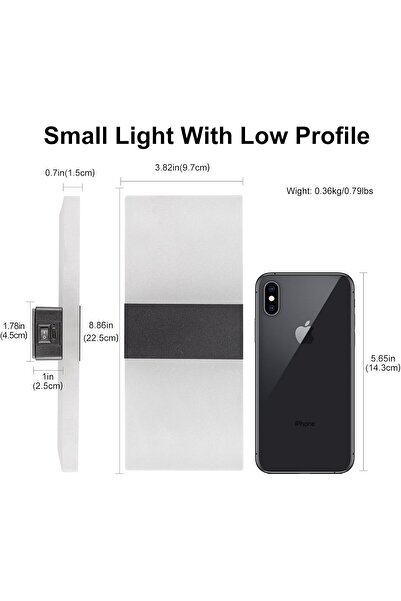 QuickStoq RGB Duvar Aplikleri, 2’li Led Oda Dekoru 12 Renk, 3600mAh Pille Uzaktan Kumanda, Kısılabilir, Şarjlı