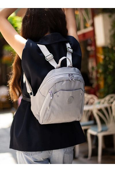 eflanmoda Sanmorris Waterproof Parachute Fabric Women's Backpack with 4 Eye Laptop Compartment