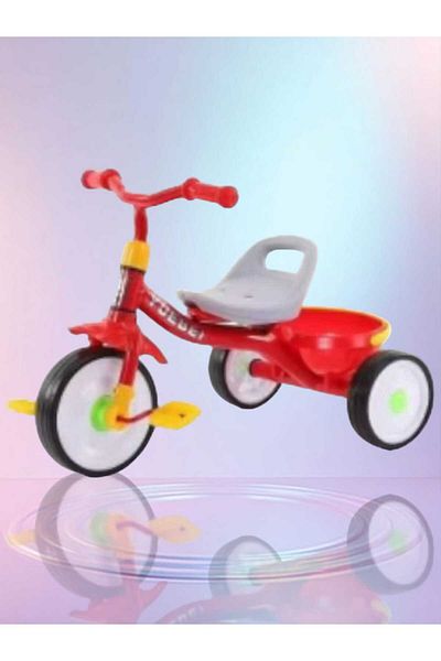 OEM Children's tricycle with pedals, metal frame, 35 kg capacity, storage basket 2+