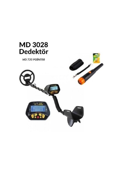 Nano MD 3028 Dijital Define Altın Metal Dedektörü + MD 720 Pointer