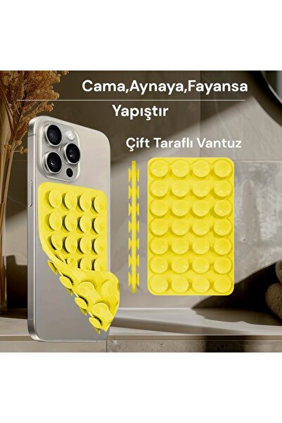 Case collection Slikon Çift Taraflı Vantuz Telefon Tutucu Vakum,Cama Yapışan ...