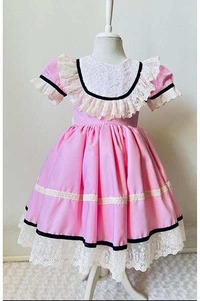 Gala Short Sleeve Lace Children Dress