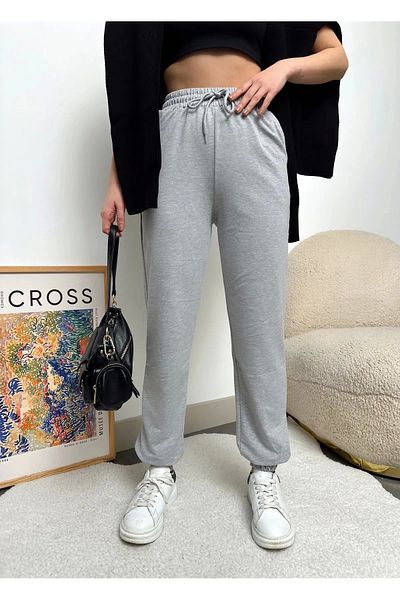 LC Waikiki Gray Sweatpants - Summer, Comfortable and Stylish, Elastic Waistband for Casual Wear