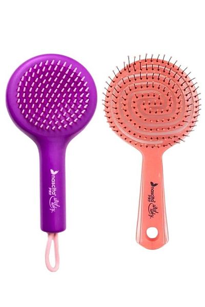 nascita On - Off Hair Brush Pink - 50 + Pro Three-Dimensional Oval Hair Brush - 02