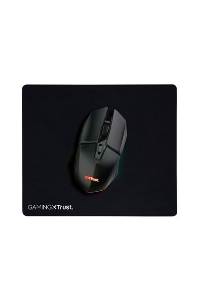 Trust Mouse wireless + mousepad Trust GXT112 FELOX, 4800 DPI, 6 butoane, iluminare LED (Negru)