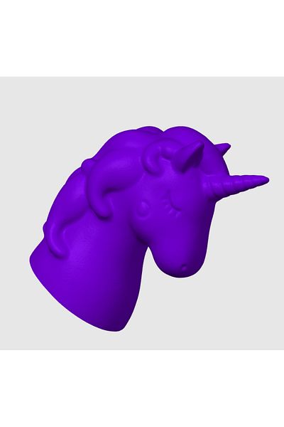 3DONE MODELS Unicorn piggy bank, money saving, early financial education, 3D printed, indigo, 15 cm
