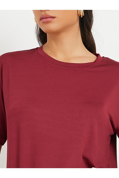 Styli Solid Short Sleeve T-Shirt and Leggings Co-Ords