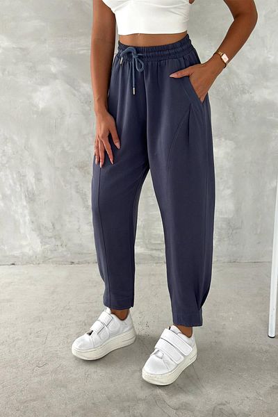 İstangül Butik Leg and Pocket Detail Cotton Linen Casual Pants