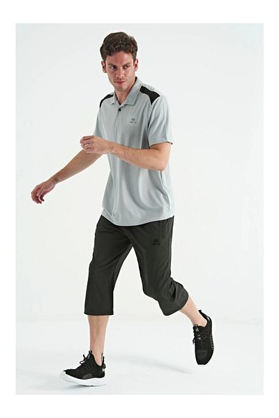 TOMMY LIFE Μαύρο Lace-Up Standard Fit Capri με τσέπη με φερμουάρ 83096
