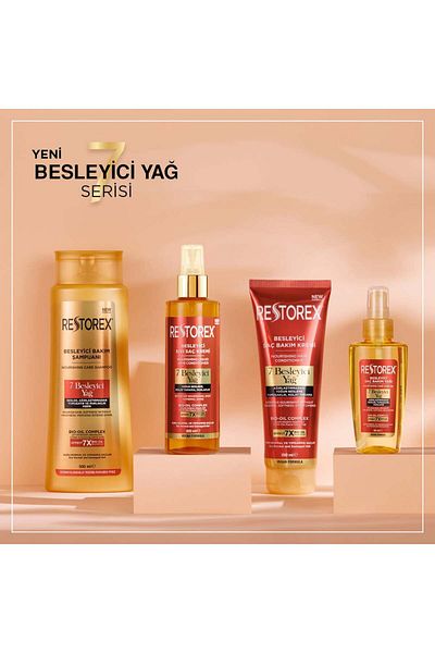 Restorex بلسم العناية المغذية 3x250 مل - 7 زيوت مغذية (3 قطع)