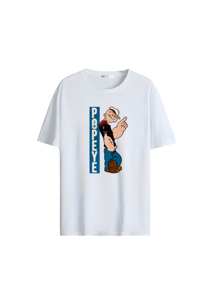 Gölge Store Cartoon Heroes Chest Printed Oversize Unisex T-Shirt