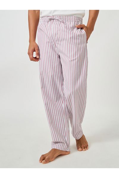 Styli Striped Woven Drawstring Waist Straight Pyjama