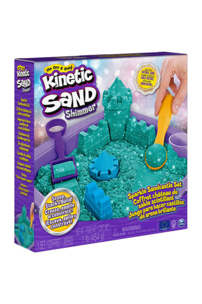 Spin Masters Set Kinetic Sand - Shimmering, turcoaz, 454gr
