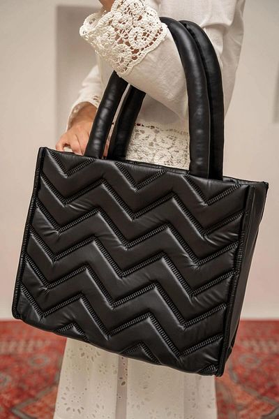 LAMİNTA Geantă de umăr cu model în zig-zag