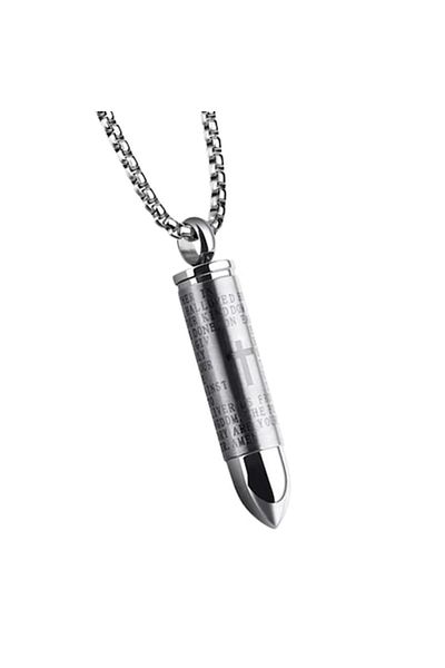 Tessero - Cubic Chain Necklace with Bullet Pendant