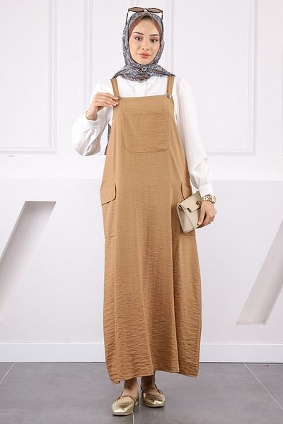 İmajButik Πουκάμισο Camel με συνδυασμό Gilet