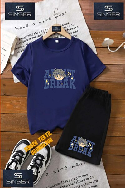 SS SİNSER Παιδικό UNISEX "ANIME COCUK ADT BREAK YAZILI " Μπλουζάκι με ιδιαίτε...