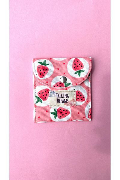 TALKING DREAMS Pink Strawberry Flap Wallet