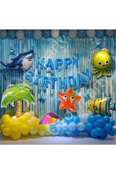 Laviyosa Sea Creatures Ocean Creatures Concept Children's Birthday Party Set