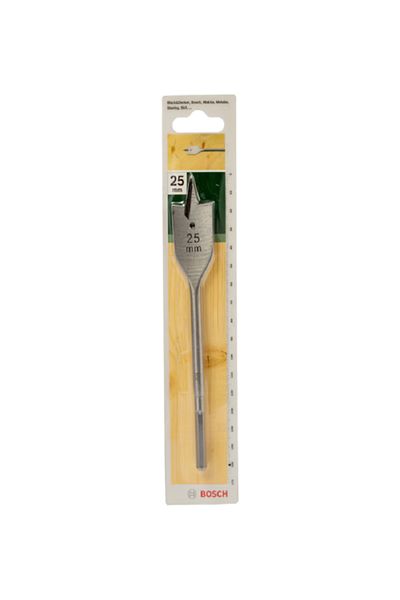 Bosch Flat Head Tempered Steel Spade Bit Silver 25 x 165mm