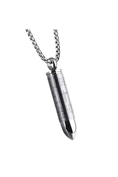 Tessero - Cubic Chain Necklace with Bullet Pendant