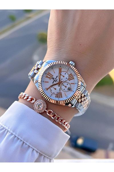 Daniel Klein Steel Cord 30 Mt Water Resistant Women Wrist Watch+Bracelet Byn.10877.M5
