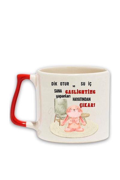 qoeuyl boutique Gaslighting Makes Life Fun Printed Fun Gift Colorful Handled Cup-Mug Cup