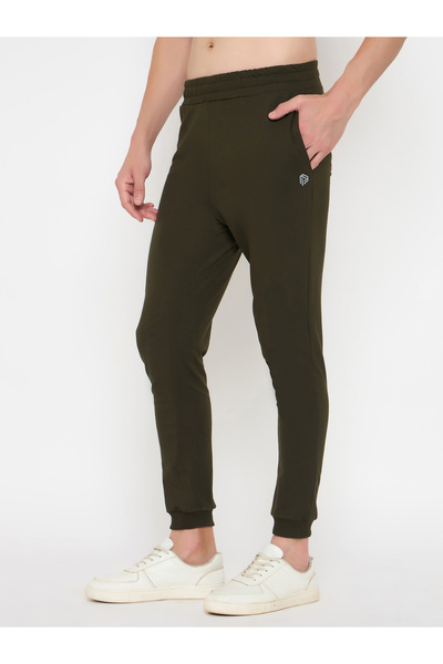 John Player By Styli Solid Elasticated Waistband Cotton Joggers