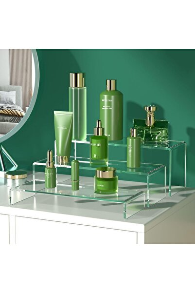 Generic Acrylic Display Riser, 6 Pcs 12" Large Acrylic Risers, 5mm Clear Rectangular Display Shelf