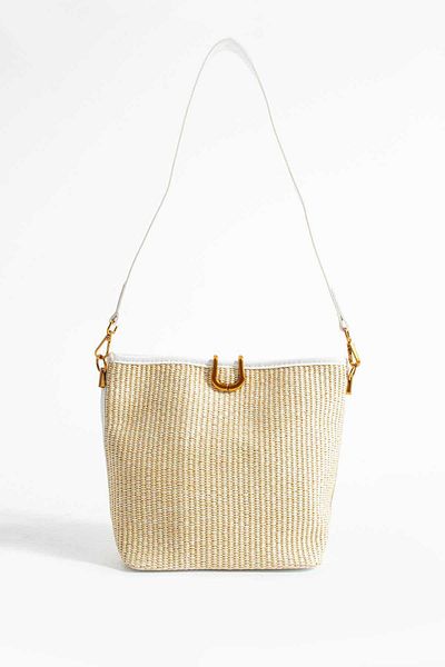 Çanta Trend Geantă de mână și de umăr pentru femei Moon Wicker