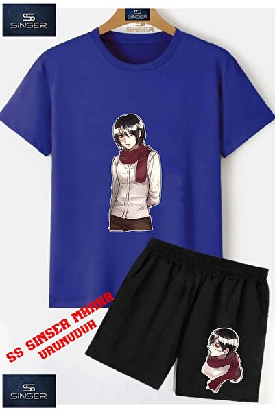 SS SİNSER Children's Unisex "Anime Cocuk Atkili" Special Printed Crew Neck T-...