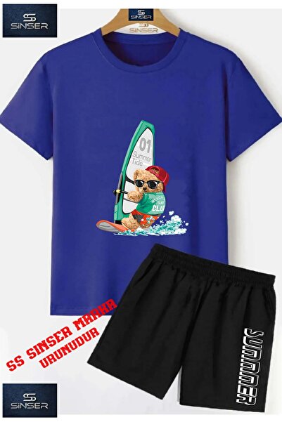 SS SİNSER Tricou cu gât rotund cu imprimeu special „AYICK SURF DENIZ” UNISEX ...