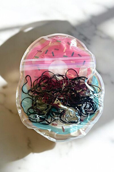 TAKIŞTIR Black Color Donut Figured Perm Package Rubber Buckle