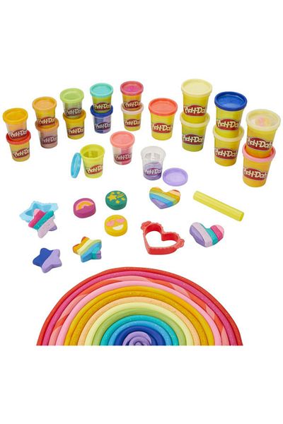 Hasbro Set of 21 Play-Doh plasticine boxes with 3 accessories, 1.58kg