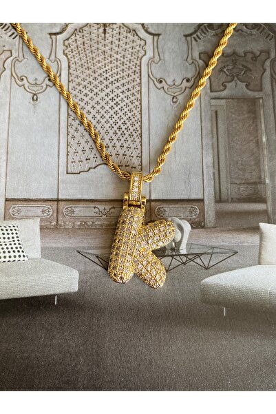 Pinery Jewels قلادة نسائية من الفولاذ المقاوم للصدأ على شكل حرف بالون من حجر ...