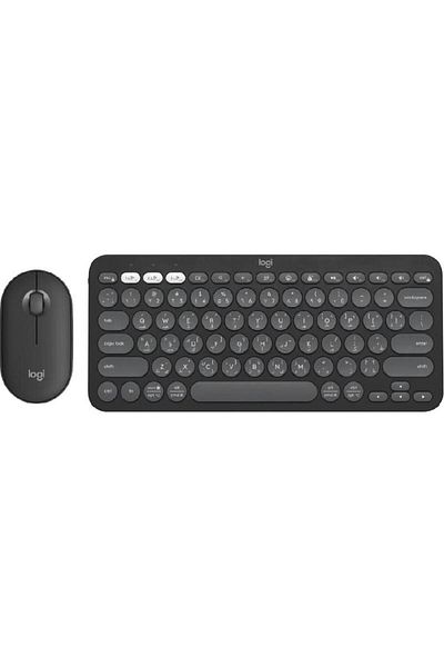 logitech جهاز Pebble 2 MK380s المكتبي (لوحة المفاتيح والفأرة) بلوتوث/لاسلكي (تردد لاسلكي 2.4 جيجاهرتز)