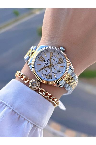 Daniel Klein Steel Cord 30 Mt Water Resistant Women Wrist Watch+Bracelet Byn.10877.3