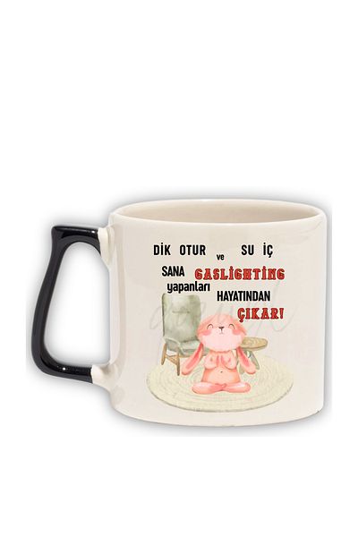 qoeuyl boutique Gaslighting Makes Life Fun Printed Fun Gift Colorful Handled Cup-Mug Cup