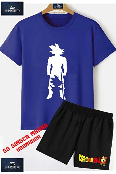 SS SİNSER Children's Unisex “Goku Standing White Shadow“ Custom Printed Crew ...
