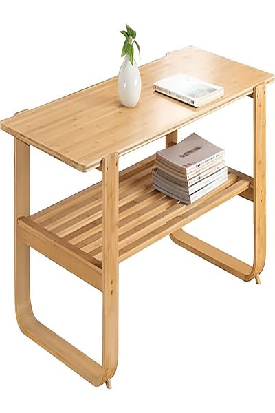 Five Simply Smart Hoca High Quality Bamboo Single Shelf Rectangular Coffee Table