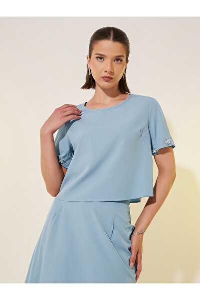 Take Two By Styli Embellished Round Neck Top and Skirt Co-Ords