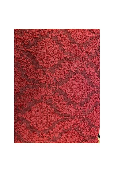 OEM Elastic corner cover, without ruffles, ZUBI HOME, Jacquard pattern, color Cherry